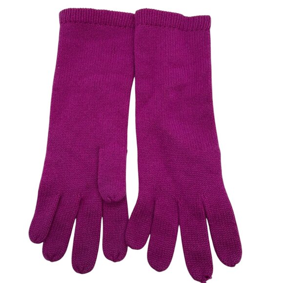 Ann Taylor Vintage Womens Cashmere Gloves Fuchsia Pink - Picture 3 of 6